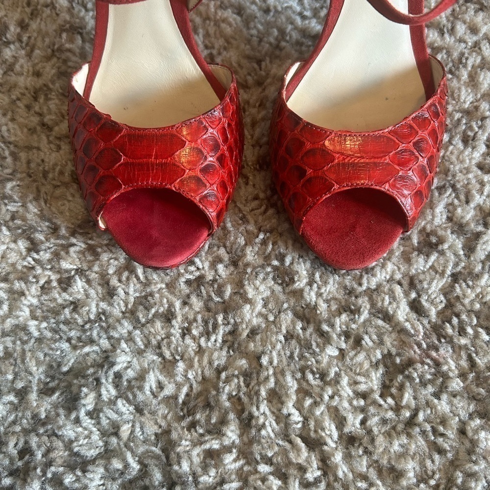 Alexandre Birman Suede And Python Leather Ankle S… - image 4